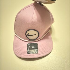 Nike Light Pink Baseball Cap with White Piping